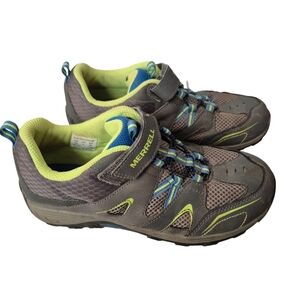 Merrell Kids Trail Chaser Shoes Green Blue Boys Size 5